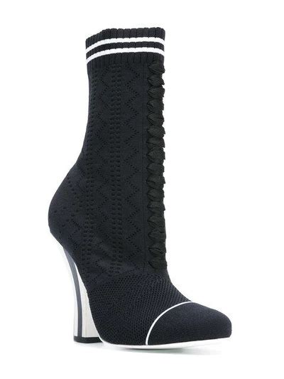 fendi stretch knit ankle boots|Fendi high heel boots.